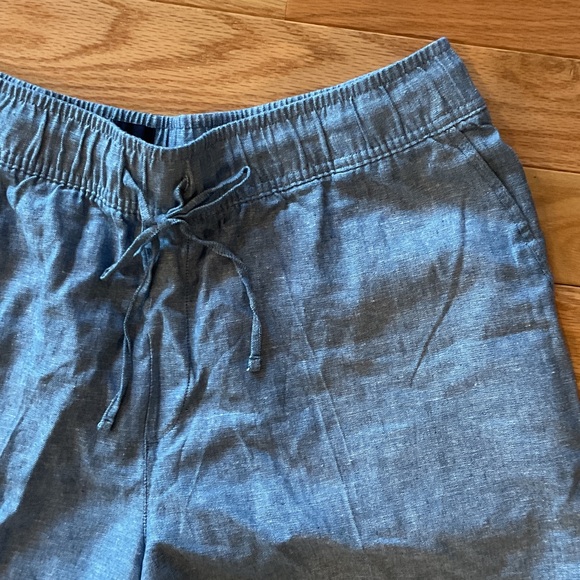 GAP Women’s Blue Drawstring Linen-Blend Shorts pockets NWOT XL - Picture 6 of 12